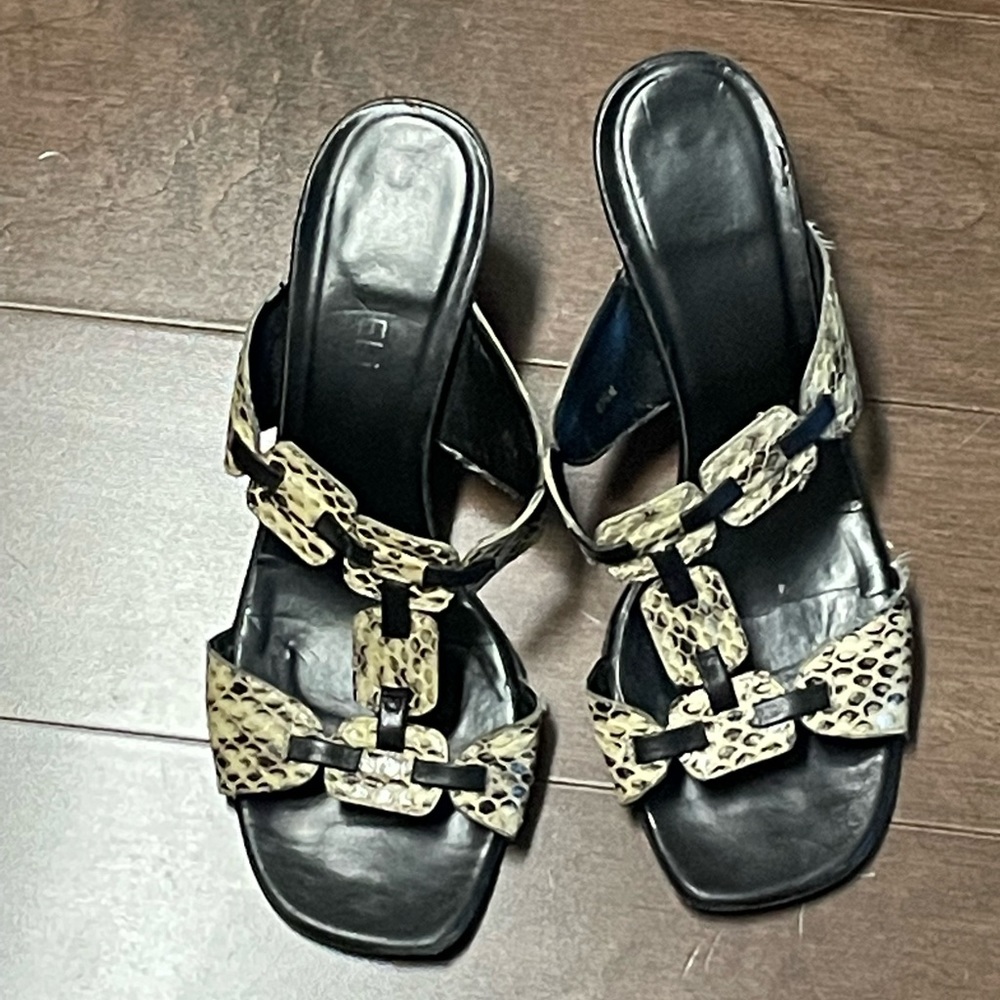 Vaneli Snakeskin Sandals